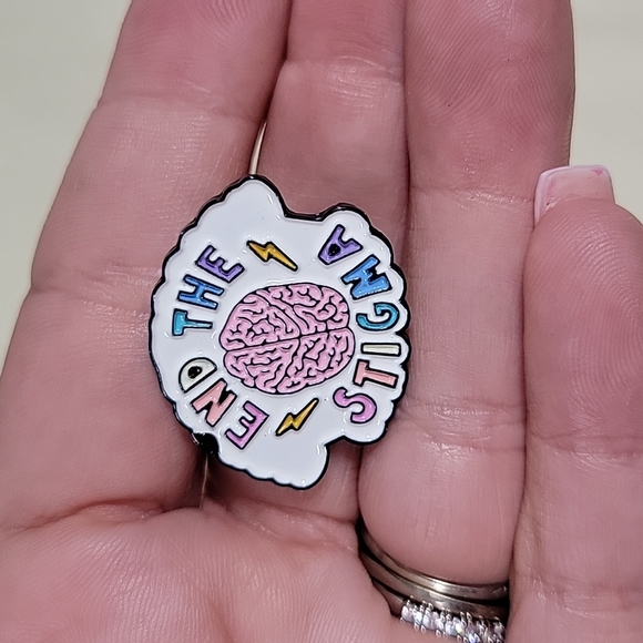 Mental Health Awareness Enamel Pin, unisex - Picture 2 of 3